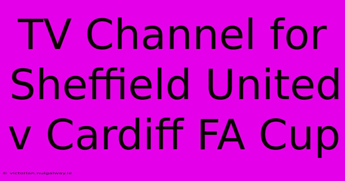 TV Channel For Sheffield United V Cardiff FA Cup