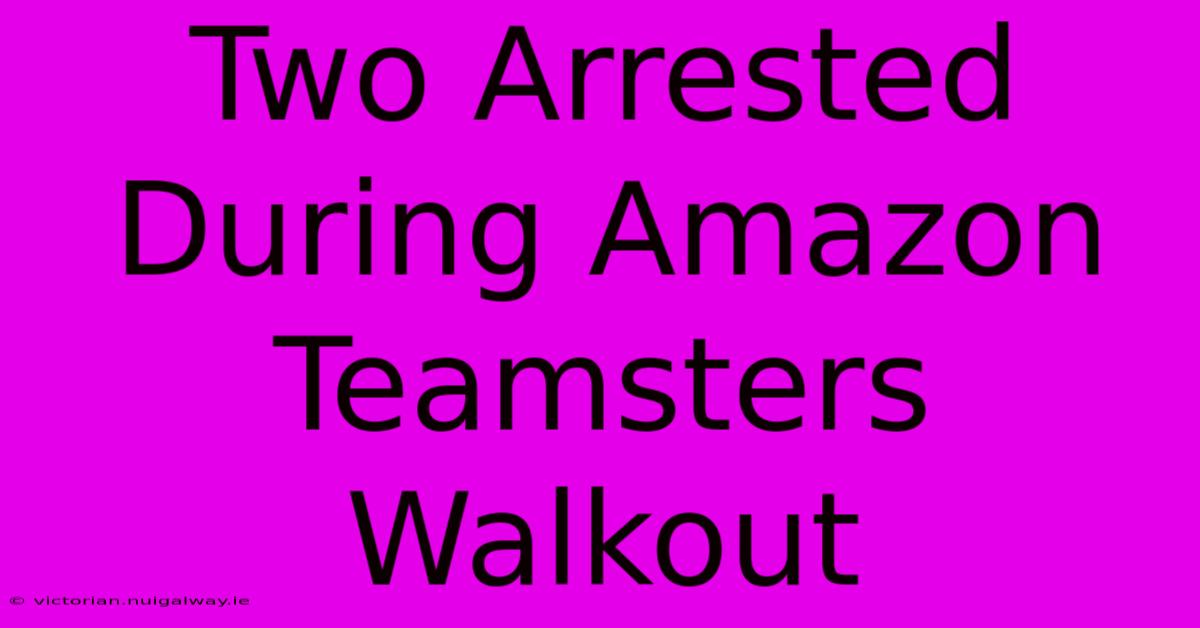 Two Arrested During Amazon Teamsters Walkout