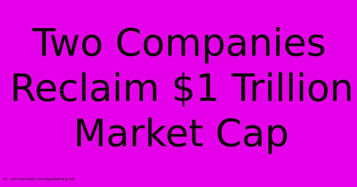 Two Companies Reclaim $1 Trillion Market Cap