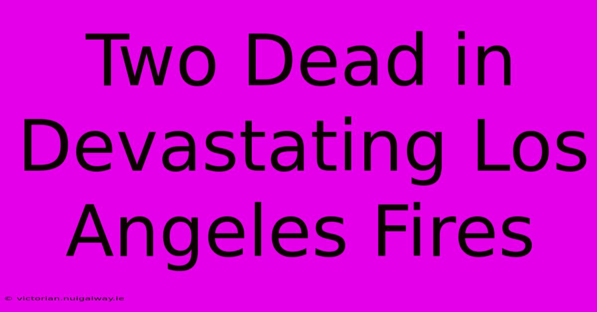 Two Dead In Devastating Los Angeles Fires