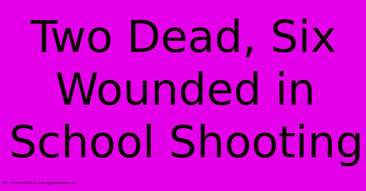 Two Dead, Six Wounded In School Shooting