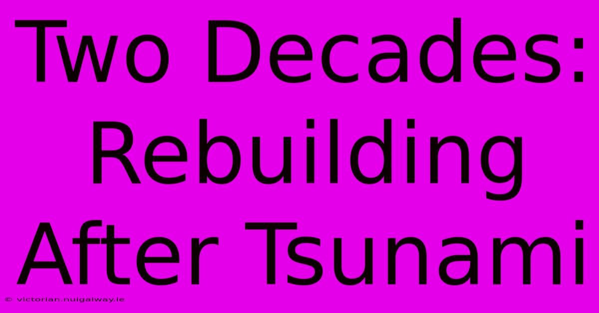 Two Decades: Rebuilding After Tsunami