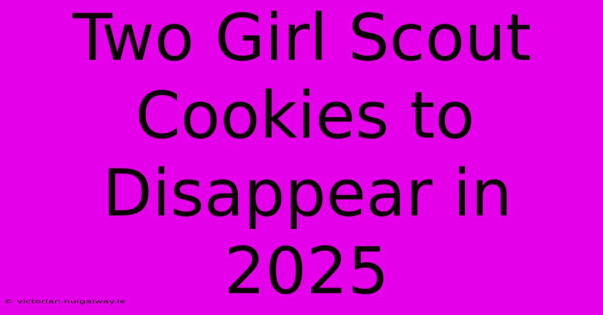 Two Girl Scout Cookies To Disappear In 2025