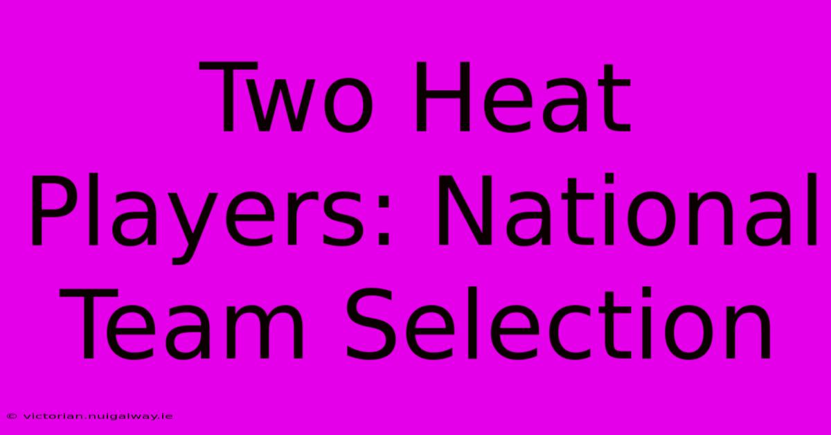 Two Heat Players: National Team Selection