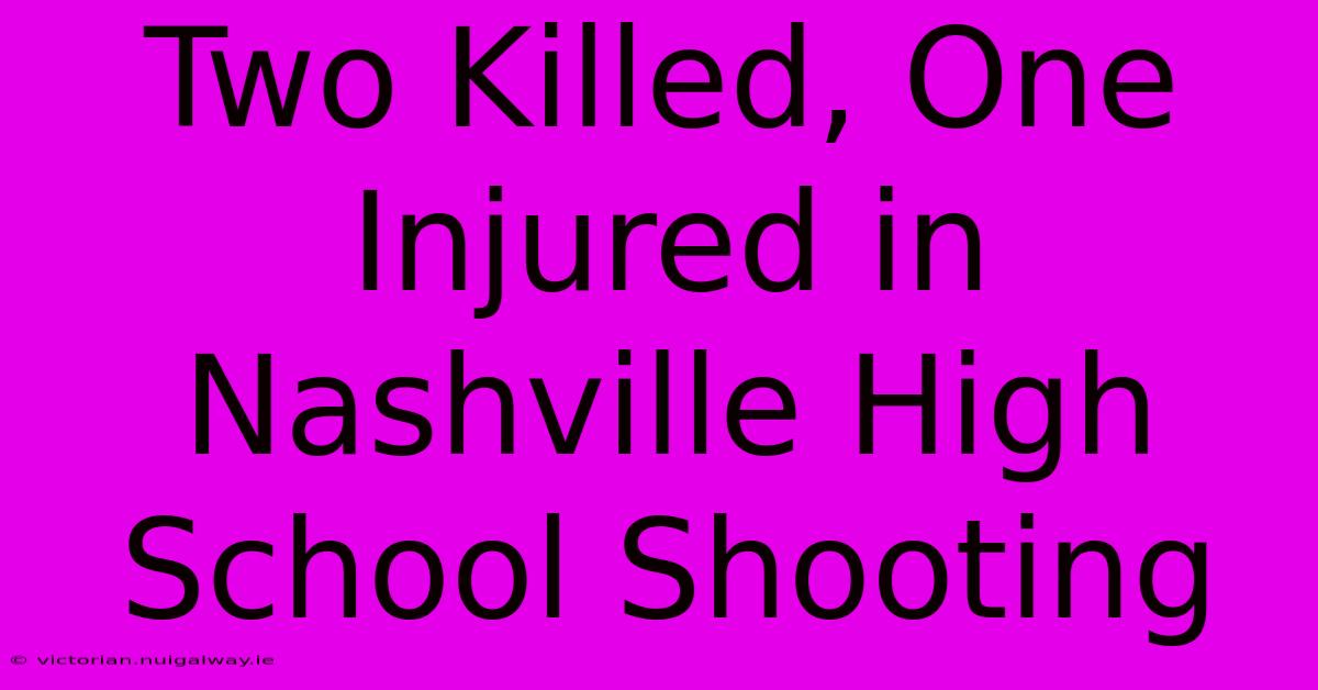 Two Killed, One Injured In Nashville High School Shooting