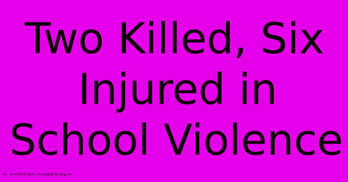 Two Killed, Six Injured In School Violence