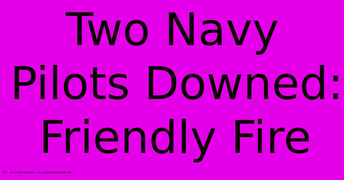 Two Navy Pilots Downed: Friendly Fire