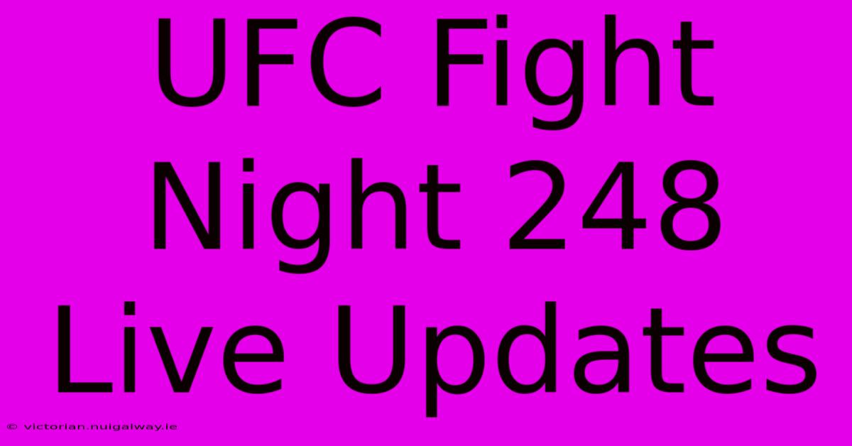 UFC Fight Night 248 Live Updates