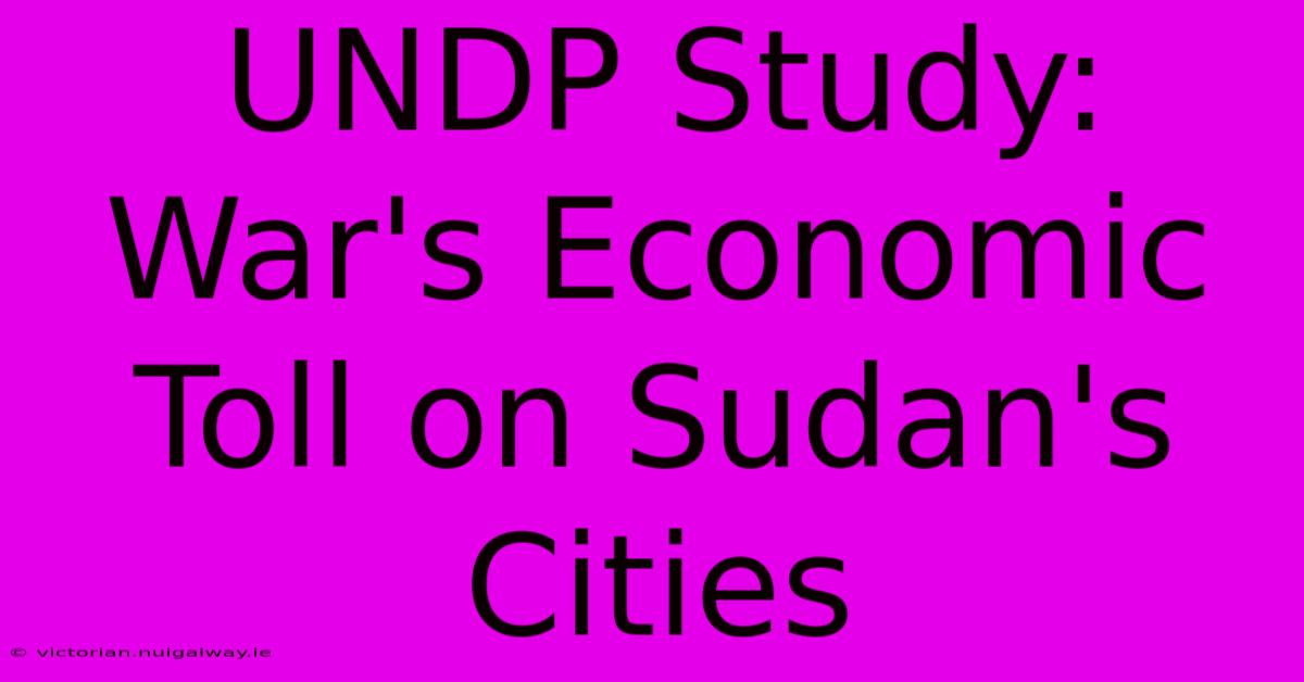 UNDP Study: War's Economic Toll On Sudan's Cities