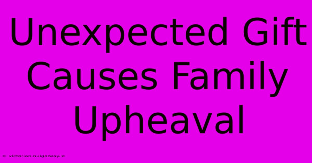 Unexpected Gift Causes Family Upheaval