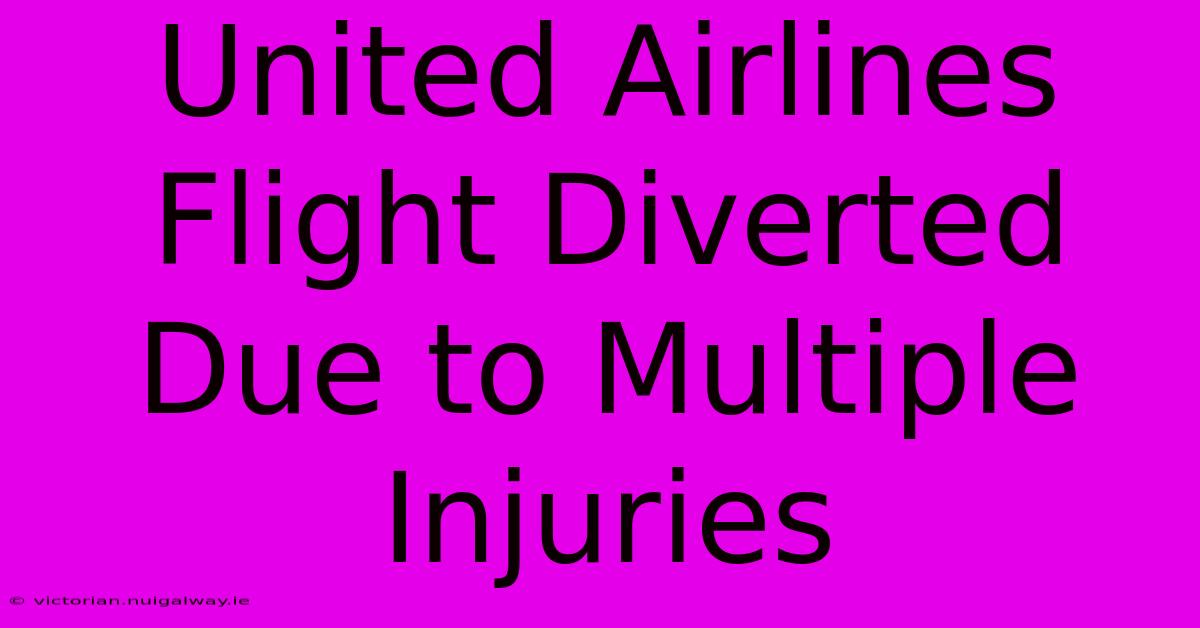 United Airlines Flight Diverted Due To Multiple Injuries