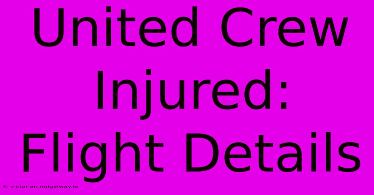 United Crew Injured: Flight Details