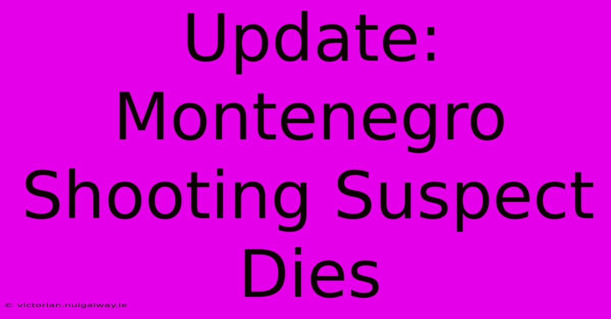 Update: Montenegro Shooting Suspect Dies