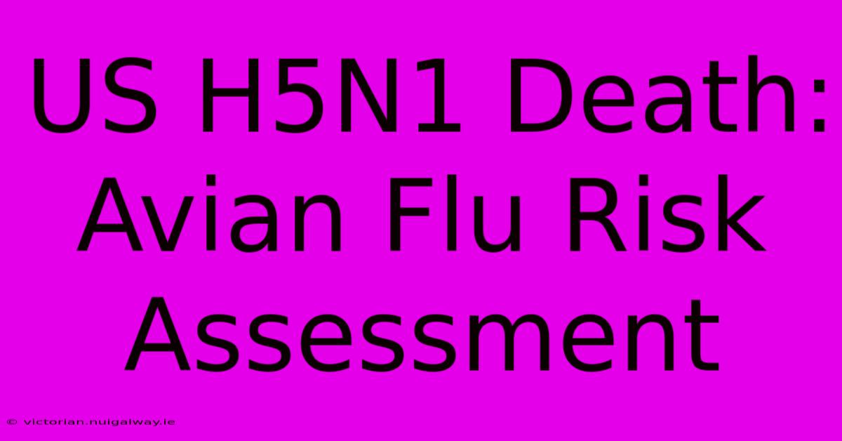 US H5N1 Death: Avian Flu Risk Assessment