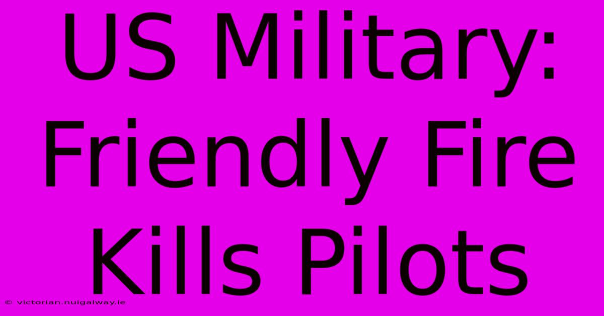 US Military: Friendly Fire Kills Pilots