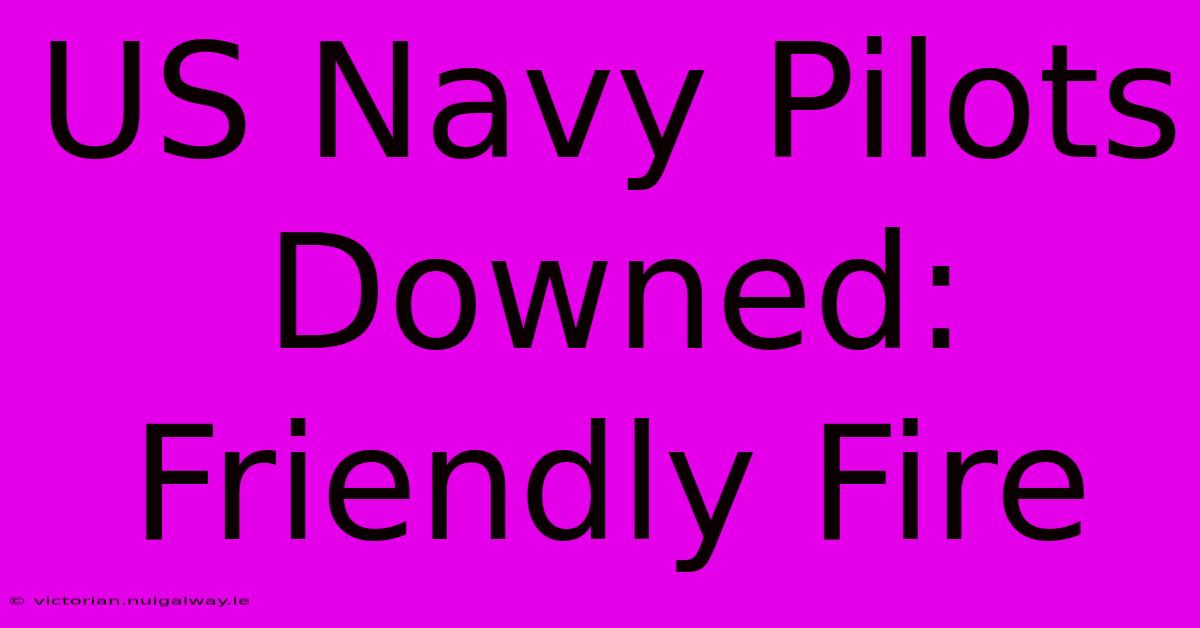 US Navy Pilots Downed: Friendly Fire