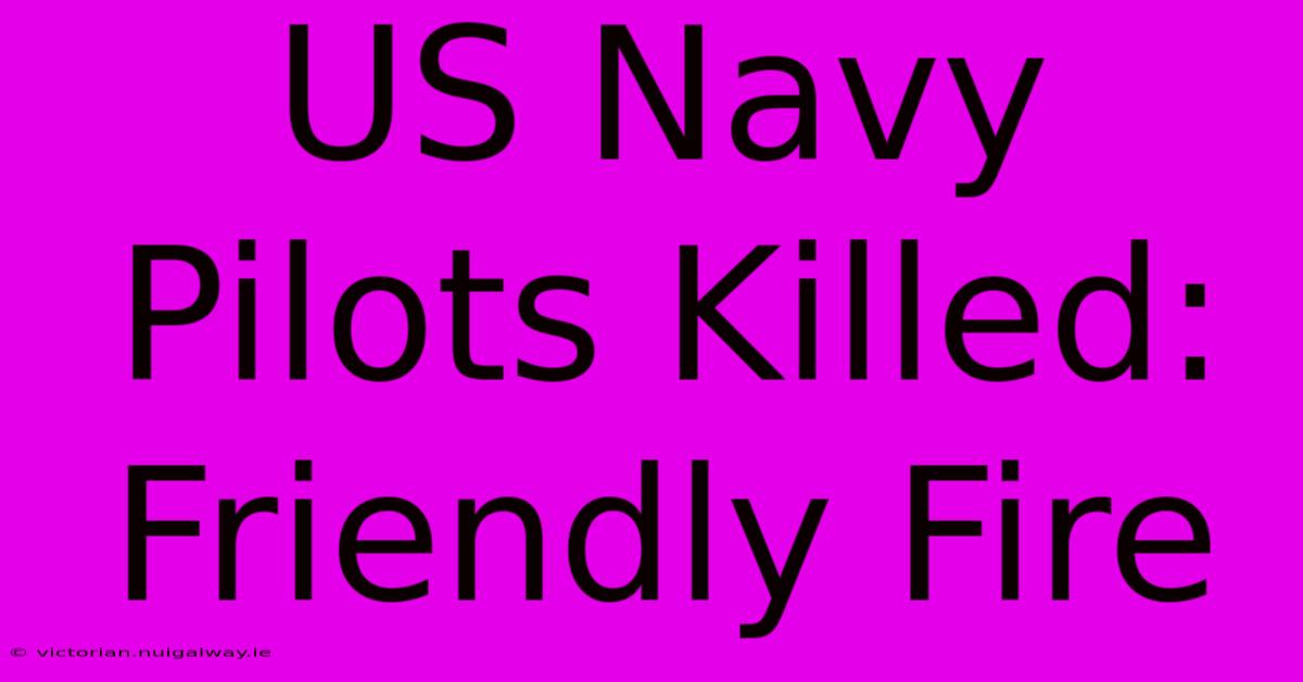 US Navy Pilots Killed: Friendly Fire