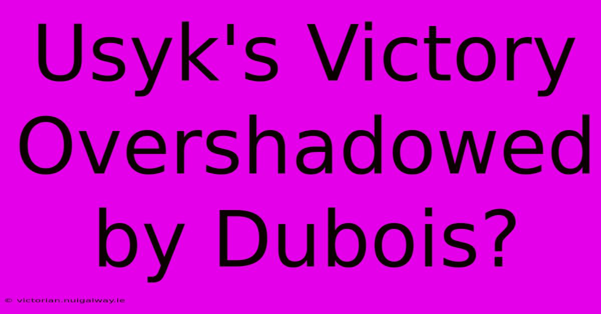 Usyk's Victory Overshadowed By Dubois?