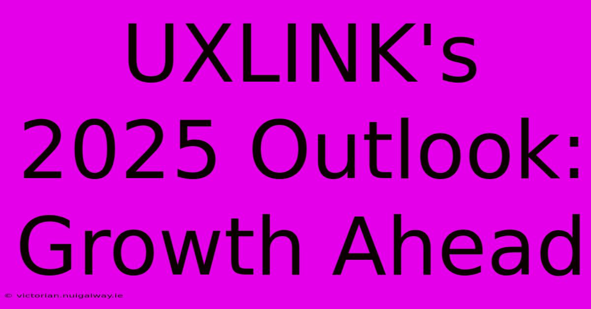 UXLINK's 2025 Outlook: Growth Ahead