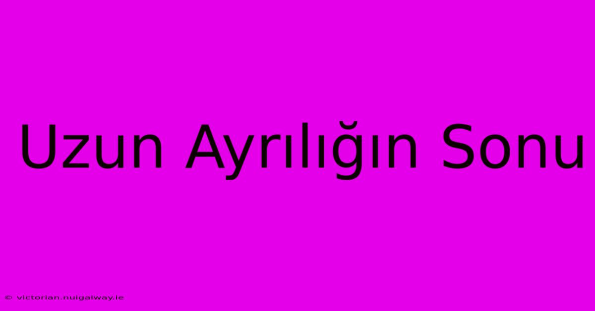 Uzun Ayrılığın Sonu