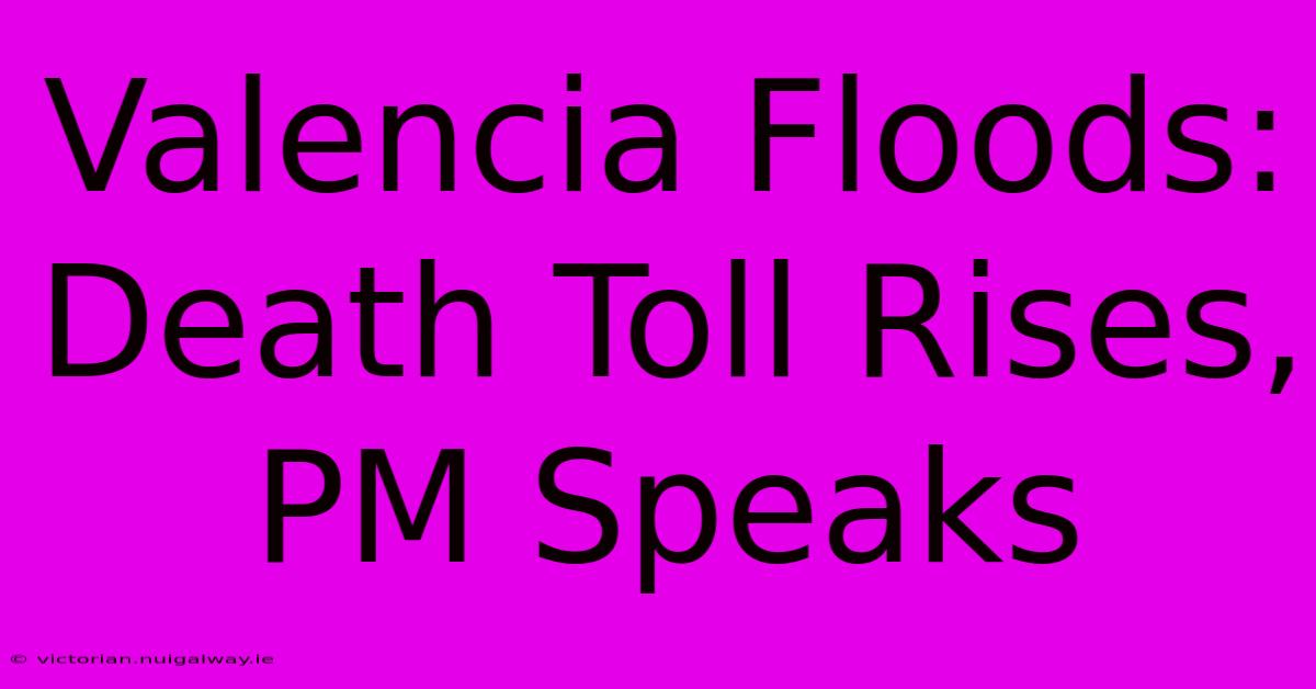 Valencia Floods: Death Toll Rises, PM Speaks 