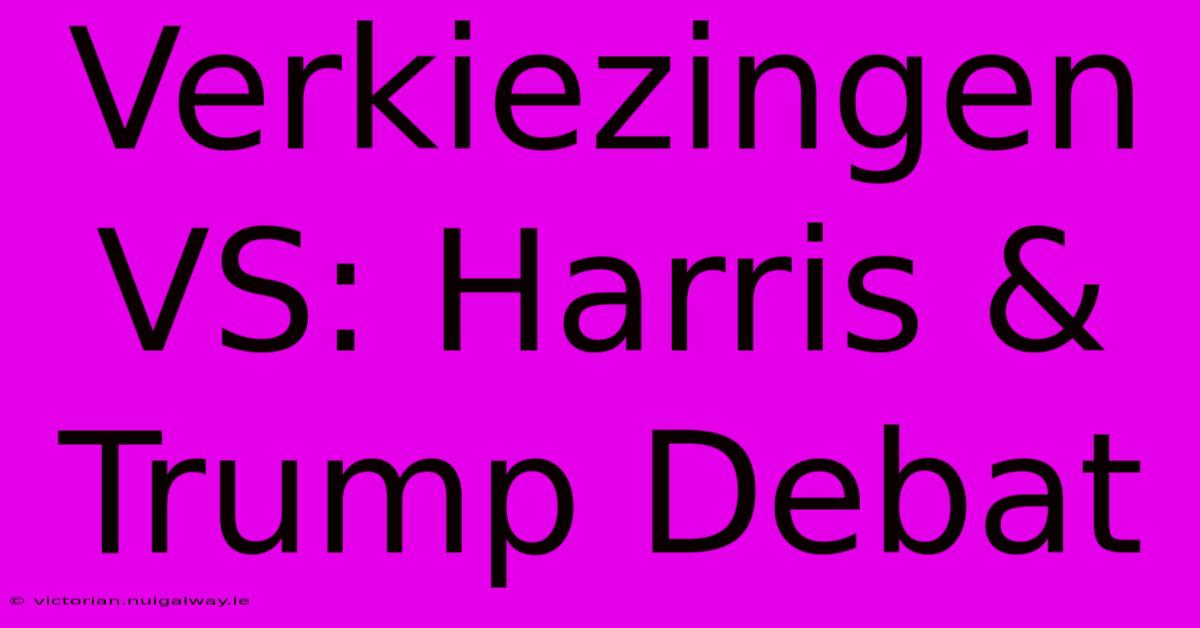 Verkiezingen VS: Harris & Trump Debat 