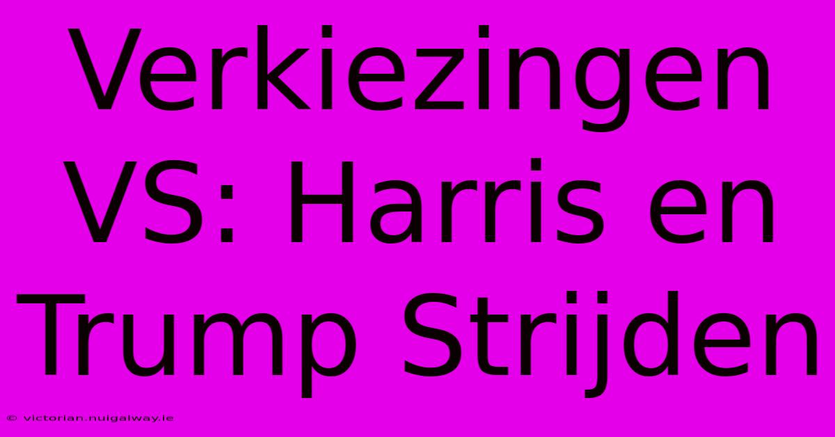 Verkiezingen VS: Harris En Trump Strijden