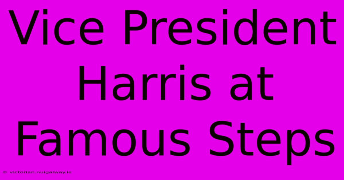 Vice President Harris At Famous Steps 