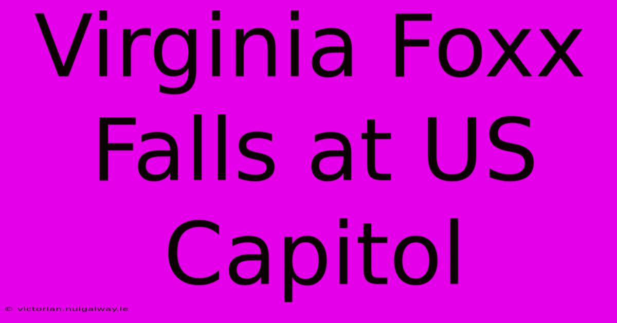 Virginia Foxx Falls At US Capitol