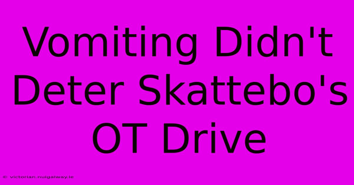 Vomiting Didn't Deter Skattebo's OT Drive