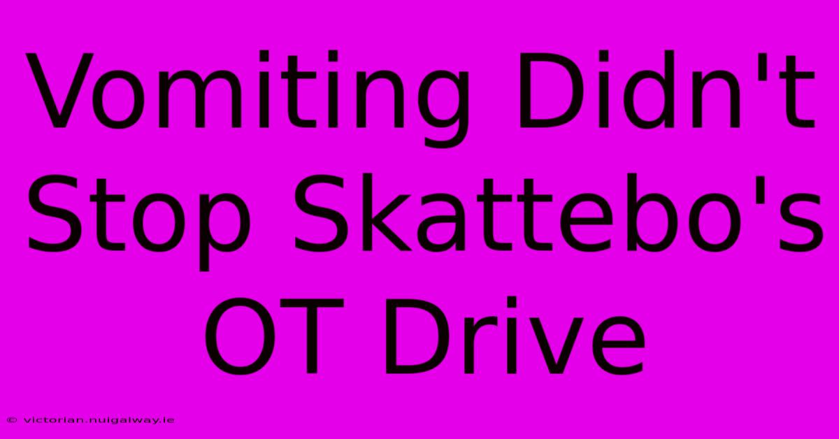 Vomiting Didn't Stop Skattebo's OT Drive