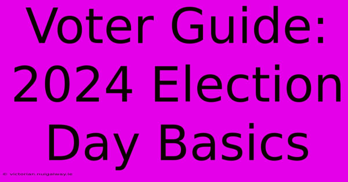 Voter Guide: 2024 Election Day Basics