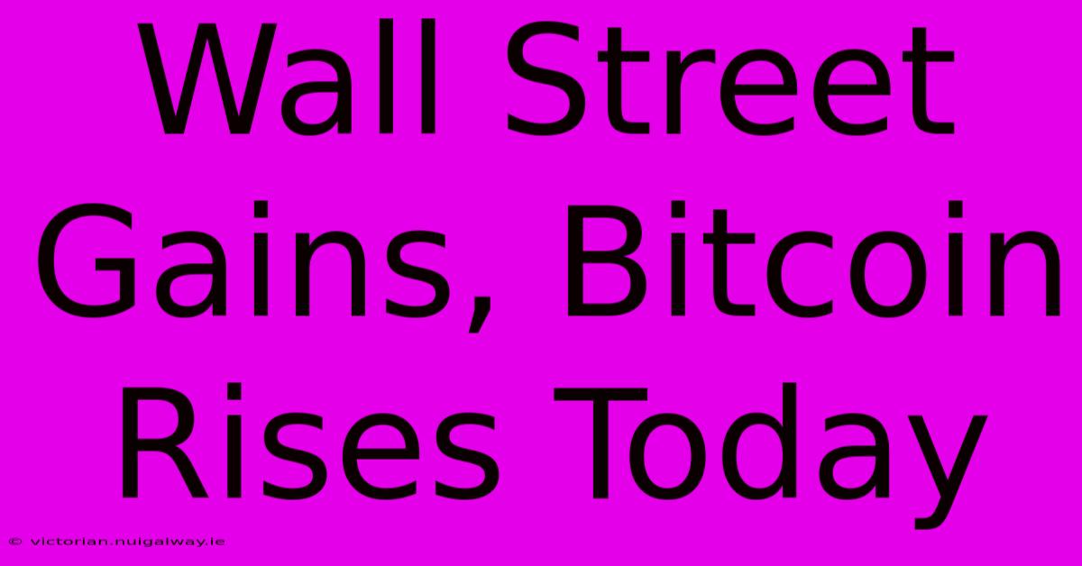 Wall Street Gains, Bitcoin Rises Today 