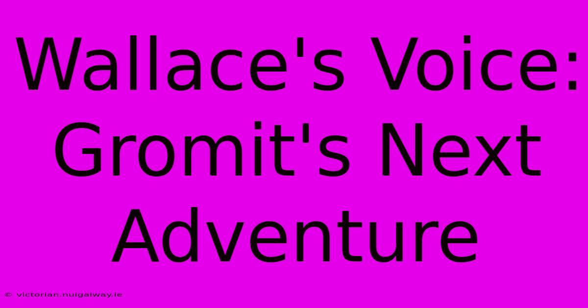 Wallace's Voice: Gromit's Next Adventure