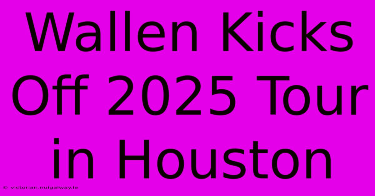 Wallen Kicks Off 2025 Tour In Houston