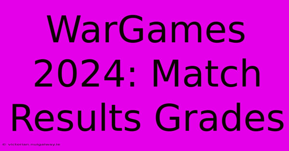 WarGames 2024: Match Results Grades