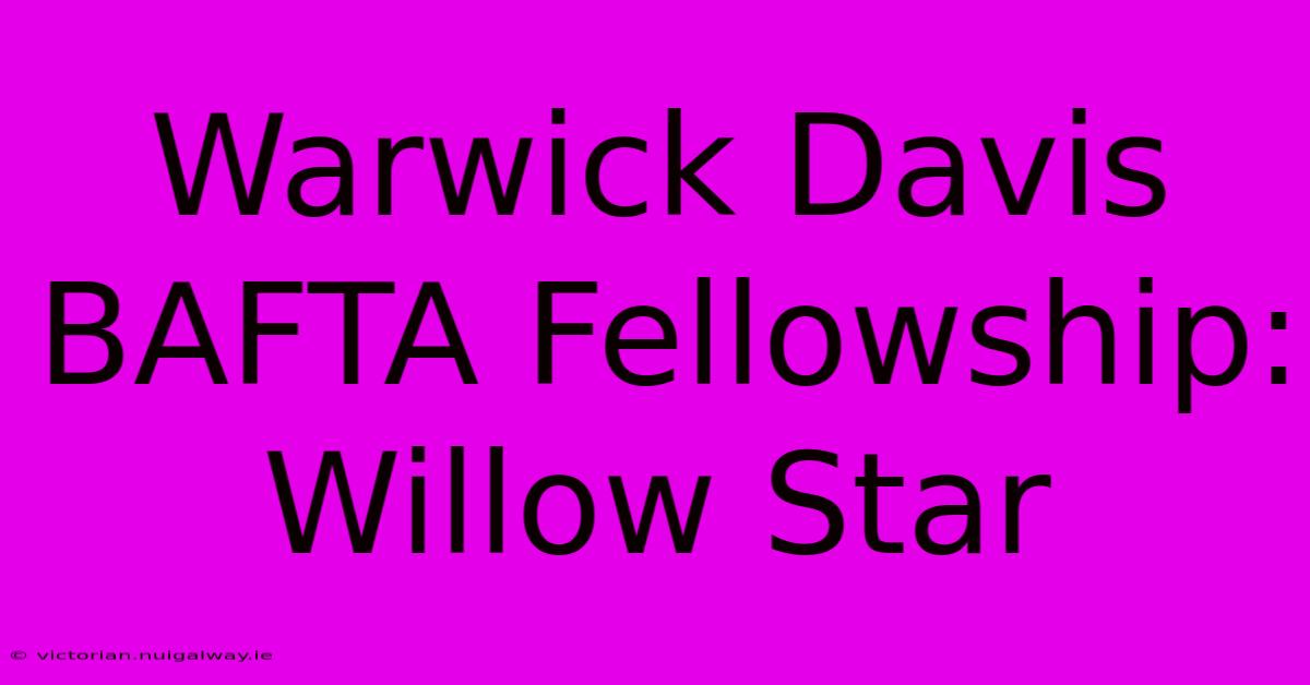 Warwick Davis BAFTA Fellowship: Willow Star