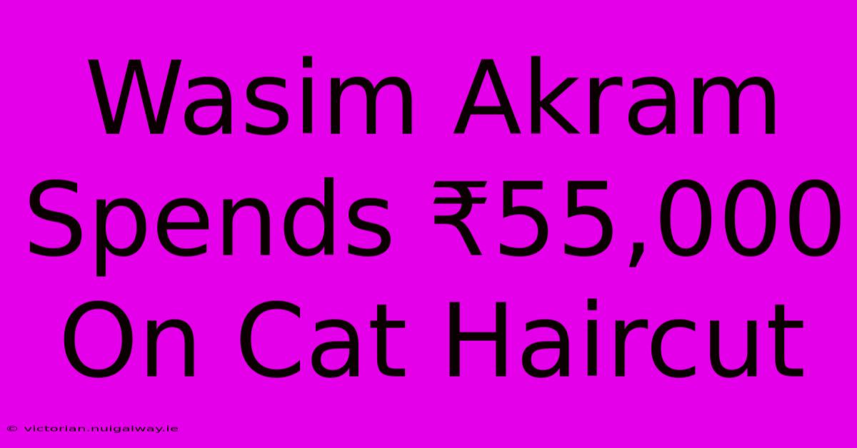 Wasim Akram Spends ₹55,000 On Cat Haircut