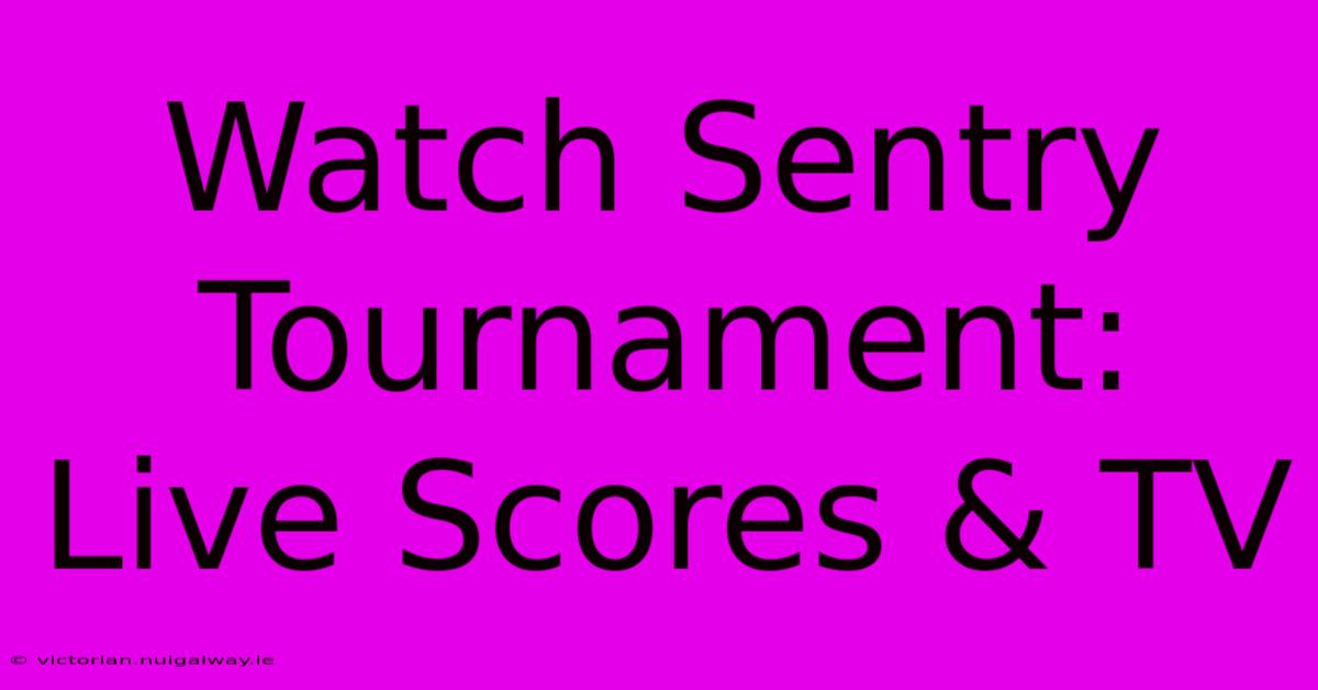 Watch Sentry Tournament: Live Scores & TV