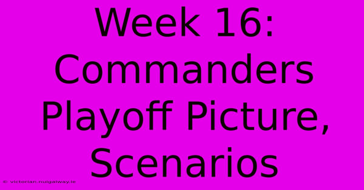 Week 16: Commanders Playoff Picture, Scenarios