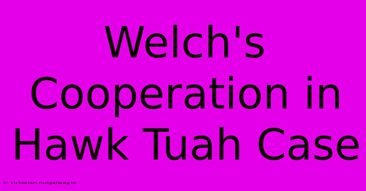 Welch's Cooperation In Hawk Tuah Case