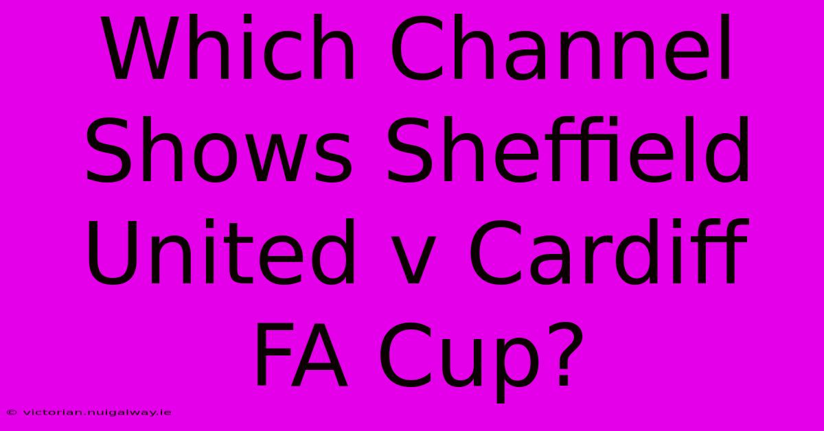 Which Channel Shows Sheffield United V Cardiff FA Cup?