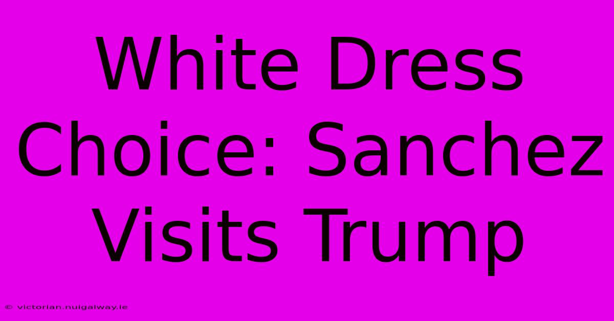 White Dress Choice: Sanchez Visits Trump