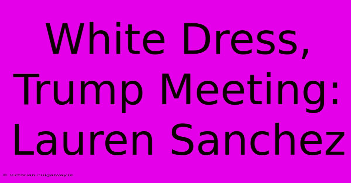 White Dress, Trump Meeting: Lauren Sanchez