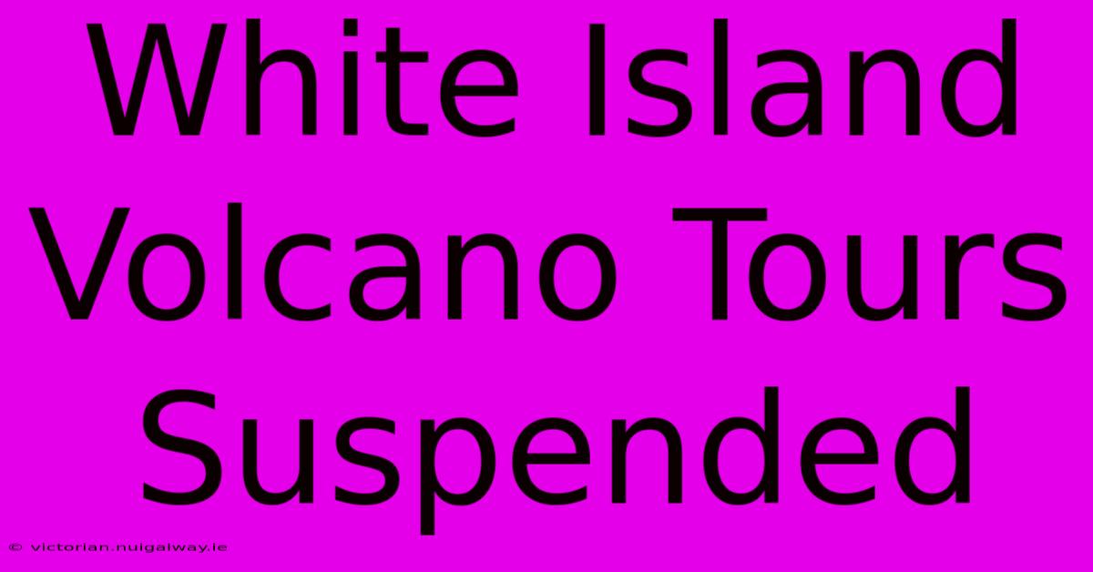 White Island Volcano Tours Suspended