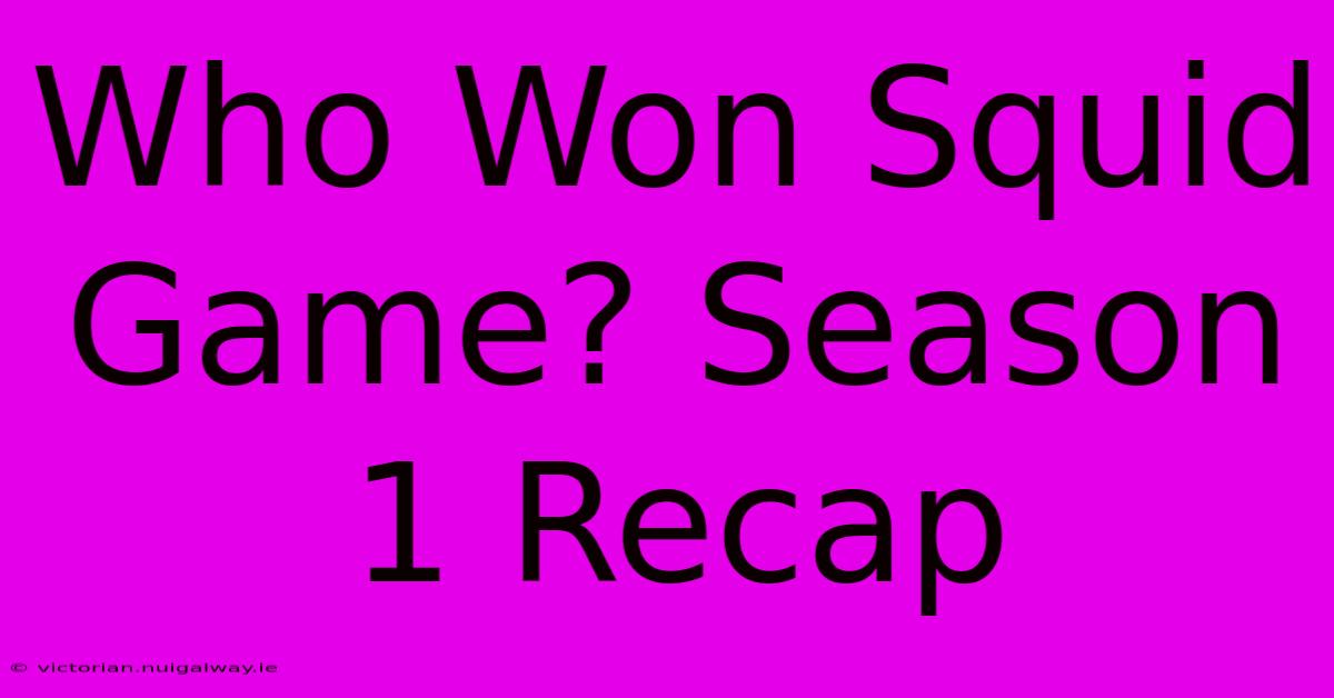 Who Won Squid Game? Season 1 Recap