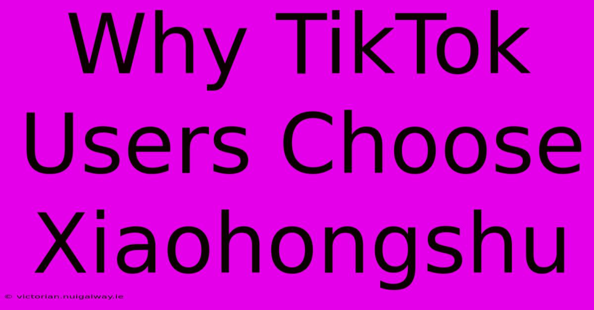 Why TikTok Users Choose Xiaohongshu