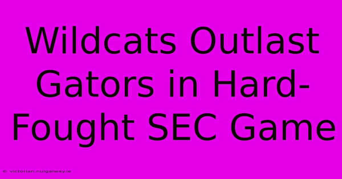 Wildcats Outlast Gators In Hard-Fought SEC Game