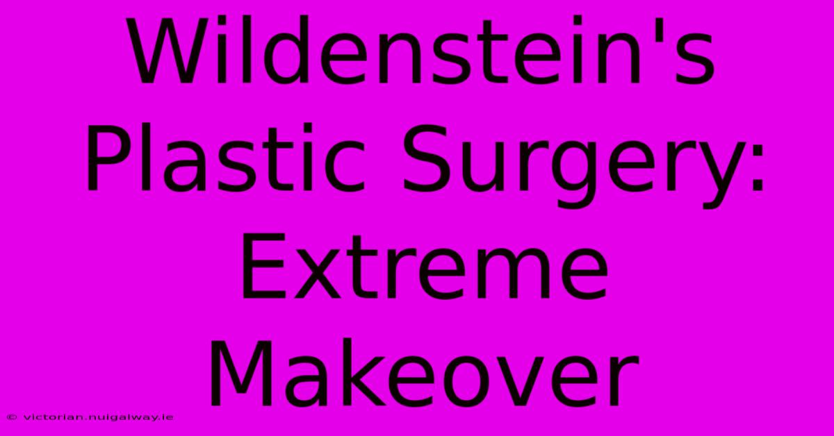 Wildenstein's Plastic Surgery: Extreme Makeover