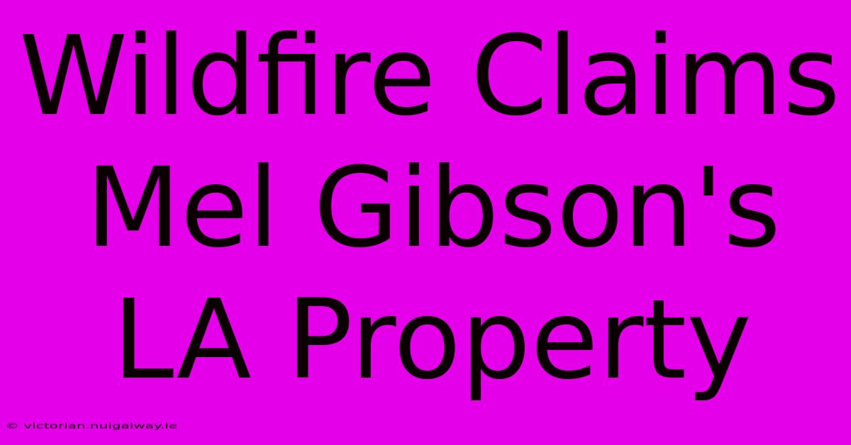 Wildfire Claims Mel Gibson's LA Property